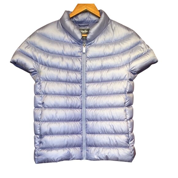 Martha Stewart Down Puffer Jacket Vest Cap Sleeve Size XS Quilted Packable - Picture 1 of 8